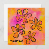 Pink Floral Pop "Thank you!" (Voorkant / Achterkant)