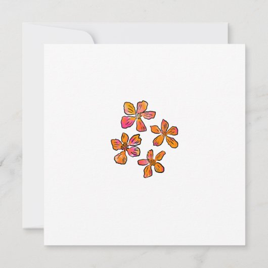 Pink Floral Pop "Thank you!" (Achterkant)