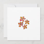 Pink Floral Pop "Thank you!" Bedankkaart (Achterkant)