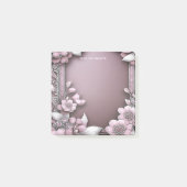 Pink Floral Post merkt het op Post-it® Notes (Voorkant)