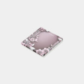 Pink Floral Post merkt het op Post-it® Notes (Schuin)