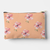Pink Floral Pouch – Orange Pastel Pattern Etui (Achterkant)