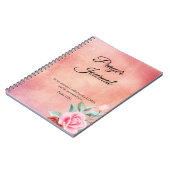 Pink Floral Prayer Journal met scripts Notitieboek (Linkerzijde)