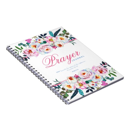  Pink Floral Prayer Journal Notitieboek (Rechterzijde)