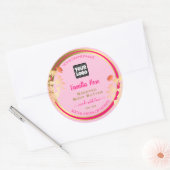 Pink Floral Product Packaging Labels Custom Logo (Envelop)
