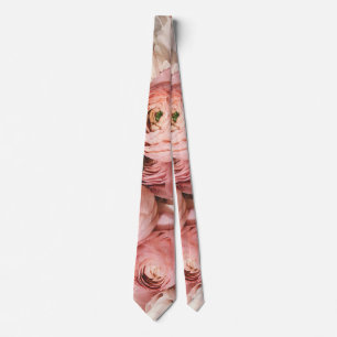 Pink Floral Professional Flowers Patroon Stropdas