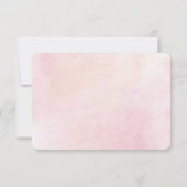 Pink Floral Quinceanera 15e verjaardag RSVP Kaartje (Achterkant)