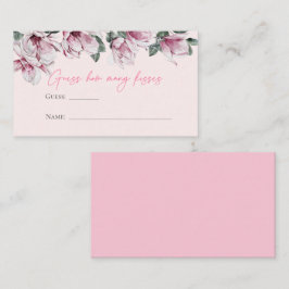 Pink Floral | Raad eens hoeveel kussen Informatiekaartje