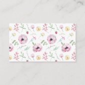 Pink Floral raden hoeveel kisses bruids spel Informatiekaartje (Achterkant)