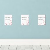 Pink Floral Ramadan Wall Art – Dua Set for Trust (Houten vloer)