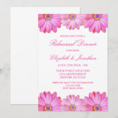 Pink Floral Rehearsal Dinner Kaart (Voorkant / Achterkant)