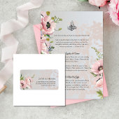 Pink Floral Return Address Labels | Botanical