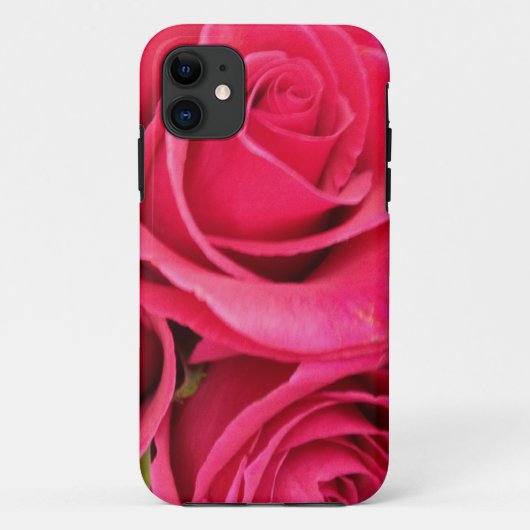 PINK FLORAL ROOS IPHONE 5 HOESJE (Achterkant)