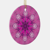 PINK FLORAL roze violet paars wit Keramisch Ornament (Rechts)