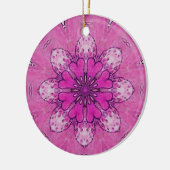 PINK FLORAL roze violet paars wit Keramisch Ornament (Links)