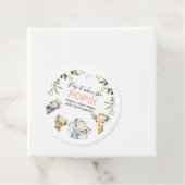 Pink Floral Safari Baby shower Pop Bedankjes Labels (In situ)