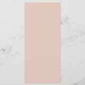 Pink Floral Sage Greenery Dusty Roos Wedding Menu (Achterkant)