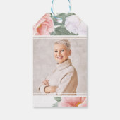 Pink Floral Seed Packet Memorial Cadeaulabel (Achterkant)