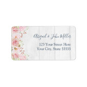 Pink Floral Spring Wedding RSVP Address Labels (Voorkant)