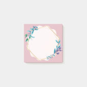 Pink Floral Sticky Notes | Cute Aesthetic Notepad (Voorkant)