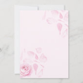 Pink Floral Swan Baby shower Kaart (Achterkant)