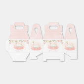 Pink Floral Swan Princess Birthday Favor Box Bedankdoosjes (Uitgevouwen)