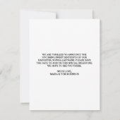 Pink Floral Sweet 16 Flat Save the Date Kaart (Achterkant)