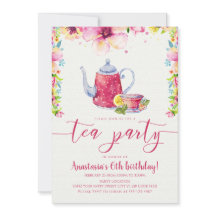 Pink Floral Tea Party Birthday