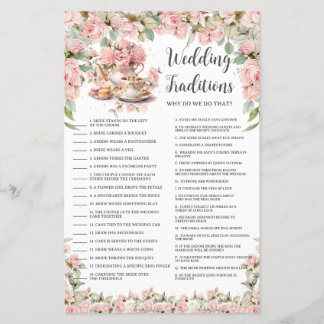 Pink Floral Tea Party Bridal Wedding Traditions