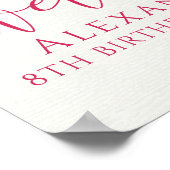 Pink Floral Tea Party Poster (Hoek)