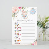 Pink Floral Tea Party Vrijgezellenfeest Afbeelding (Staand voorkant)