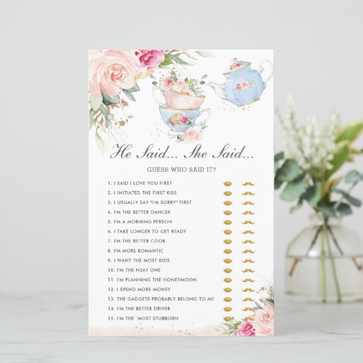Pink Floral Tea Party : Ze zei dat ze een bridal s (Staand voorkant)