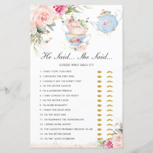 Pink Floral Tea Party : Ze zei dat ze een bridal s