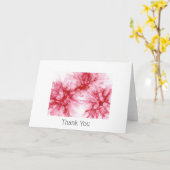 Pink Floral Thank You Kaart (Gele Bloem)