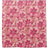 Pink Floral Tie Dye Douchegordijn (Voorkant)