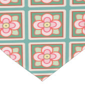 Pink Floral Trellis  bloempatroon Korte Tafelloper (Hoek)