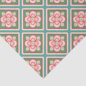 Pink Floral Trellis  bloempatroon Tissuepapier (Detail)