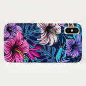 Pink Floral Tropical Hibiscus Flower Case-Mate iPhone Case (Achterkant (horizontaal))