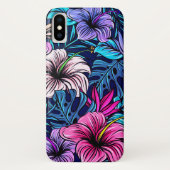 Pink Floral Tropical Hibiscus Flower Case-Mate iPhone Case (Achterkant)