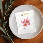 Pink Floral Tropical Plumeria Wedding Gift Bags Bedankzakje