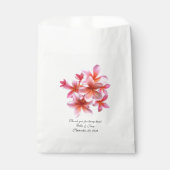 Pink Floral Tropical Plumeria Wedding Gift Bags Bedankzakje (Voorkant)