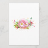 Pink Floral Unicorn Baby shower Advice Kaart (Achterkant)