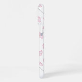 Pink Floral Vines Flowers Iphone Case iPhone Hoesje (Linkerkant)