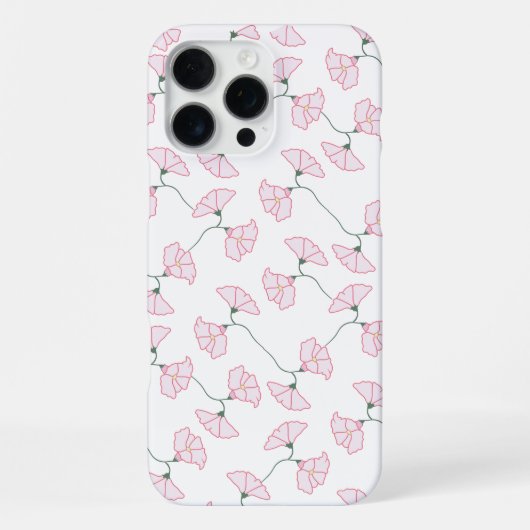 Pink Floral Vines Flowers Iphone Case iPhone Hoesje (Achterkant)