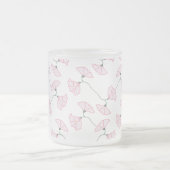 Pink Floral Vines Flowers Mug  Matglas Koffiemok (Center)