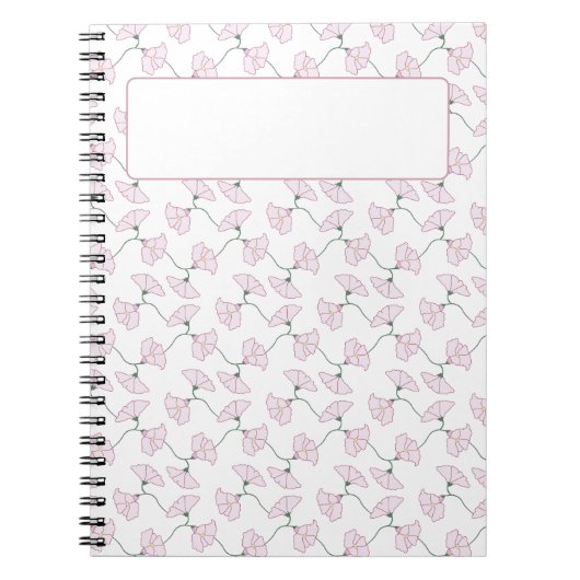 Pink Floral Vines Flowers Notes Notitieboek (Voorkant)