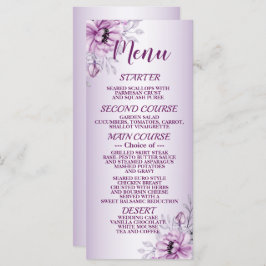 Pink Floral Violet Lijst Modern Menu