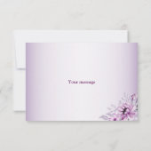 Pink Floral Violet Paars Lijst Bedankkaart (Achterkant)