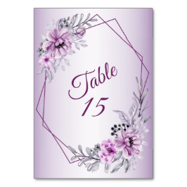 Pink Floral Violet Paars Lijst Kaart