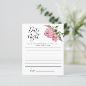 Pink Floral Vrijgezellenfeest Date Night Idees (Staand voorkant)